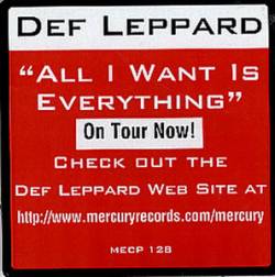 Def Leppard : All I Want Is Everything (Single Promo)